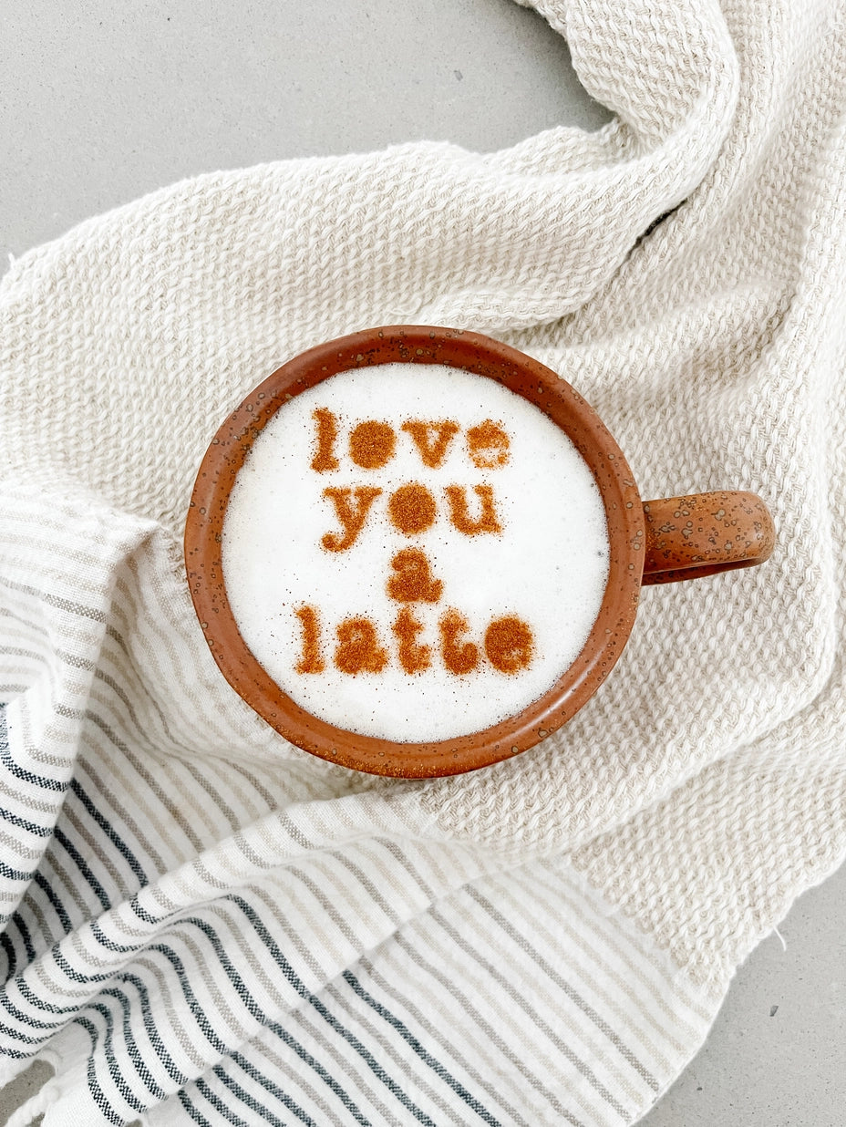 Coffee Stencil Art For Latte Cappuccino Mug