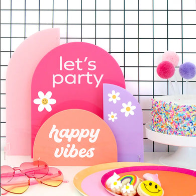 Acrylic Decor Stands - Customizable Party Signs