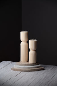 Tall Aesthetic Pillar Candles- Set of 2