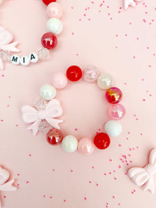Valentine’s Day Pretty Pink Bow Bracelet
